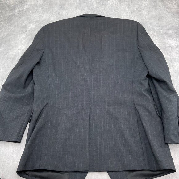 Palm Beach Suit Men 44R/36W x 30L Gray Pinstripe Wool Classic Career 2pc  VTG - Picture 8 of 16